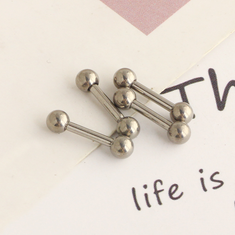 G23 Titanium 6mm Lip Nail Rod Ball Tongue Nail Flat Bottom Rod Ear Nail Titanium Alloy Body Piercing Jewelry - Image 4