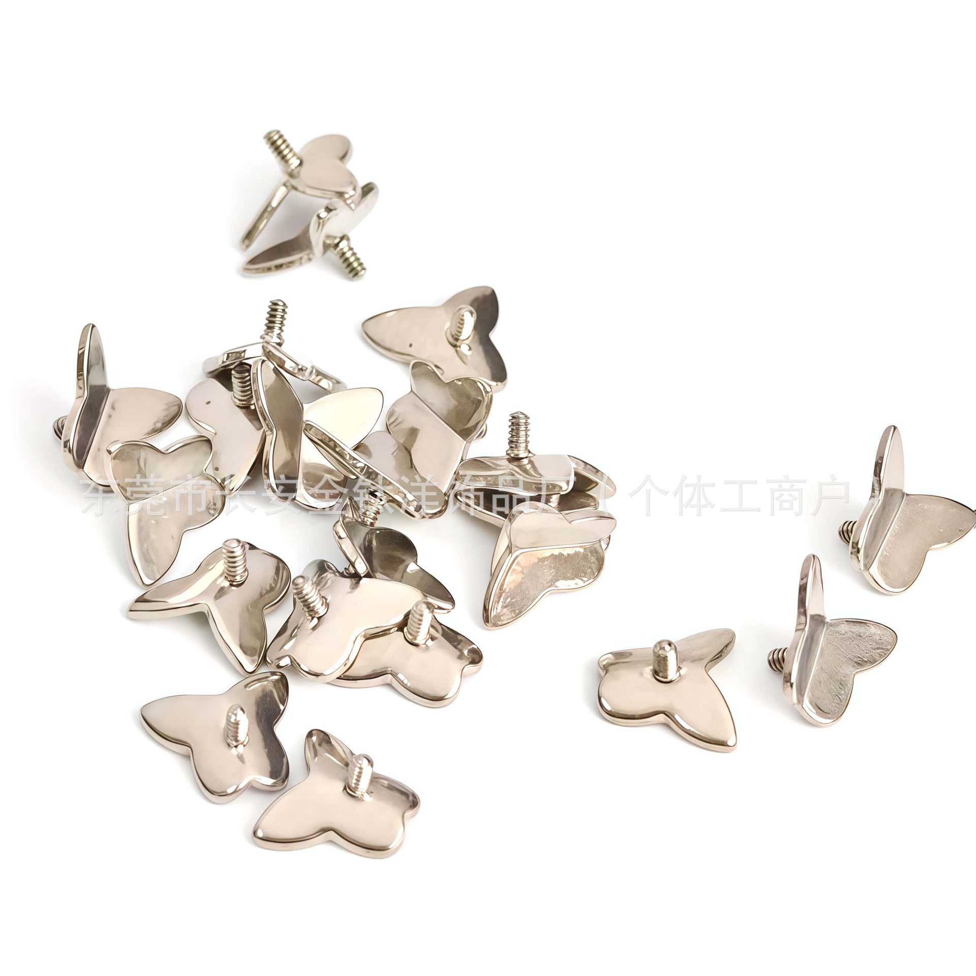 F136 Titanium Smooth Butterfly Internally Threaded Ear Nail Ear Bone Nail Cochlea G23 Titanium Alloy Body Piercing Jewelry - Image 4