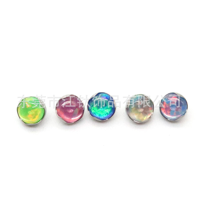 F136 Titanium Wave Edge Jelly Aurora Lip Nail G23 Titanium Alloy Ear Bone Piercing Jewelry - Image 5