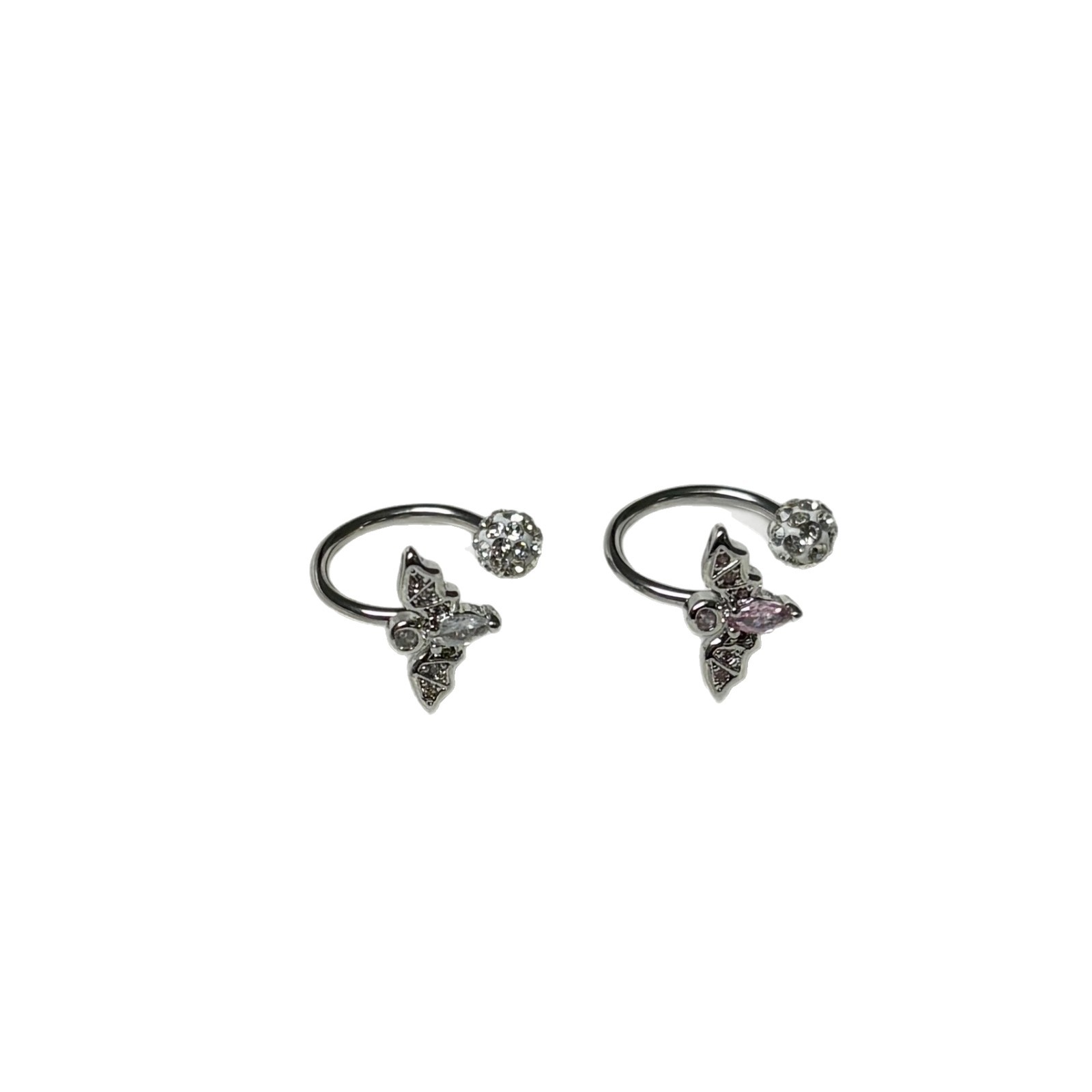Bat Flash Diamond Lip Ring Steel Titanium Horseshoe C Lip Nail Hot Girl Piercing Jewelry Wholesale - Image 5