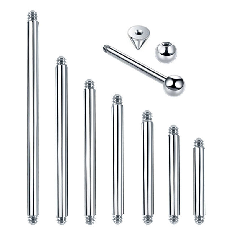 G23 Titanium External Thread Straight Rod Tongue Bar Lip Labret Stud - F136 Alloy Ear Cartilage Nose Body Piercing Jewelry - Image 5