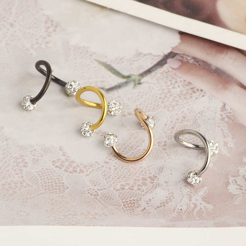New Korean Geometric Star Stainless Steel Ear Stud 16G S Rod Body Piercing Jewelry - Image 5