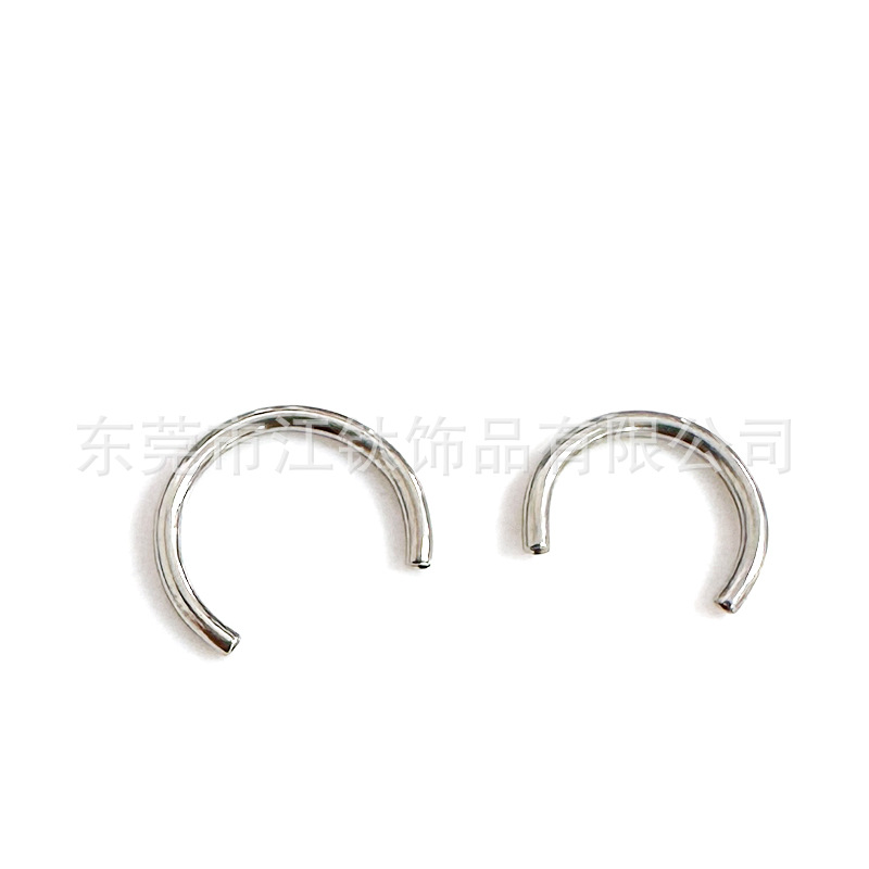 F136 Titanium Nose Ring C-Shaped Pin Horseshoe Ring Body Piercing Jewelry Earring Stud - Image 5