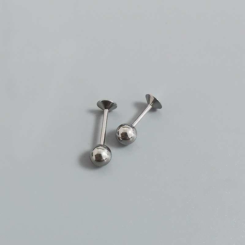 G23 Titanium Cartilage Earring - 16G External Thread Ball Stud - ASTM F136 Piercing Jewelry 4mm - Image 4