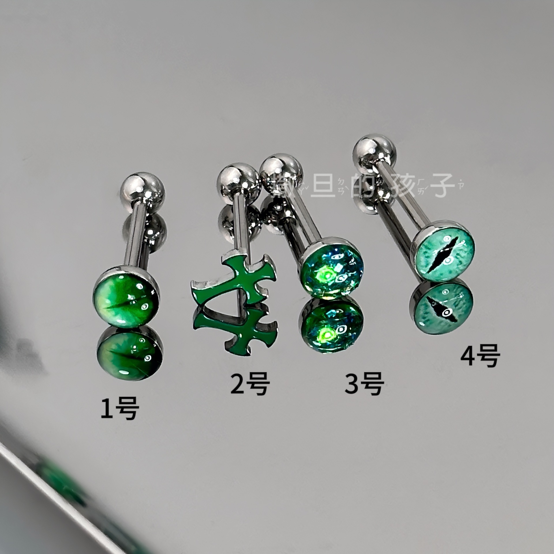 Green Mambo 12mm Tongue Nail Externally Threaded Titanium Steel Tongue Barbell Piercing Jewelry for Hot Girls - Image 3