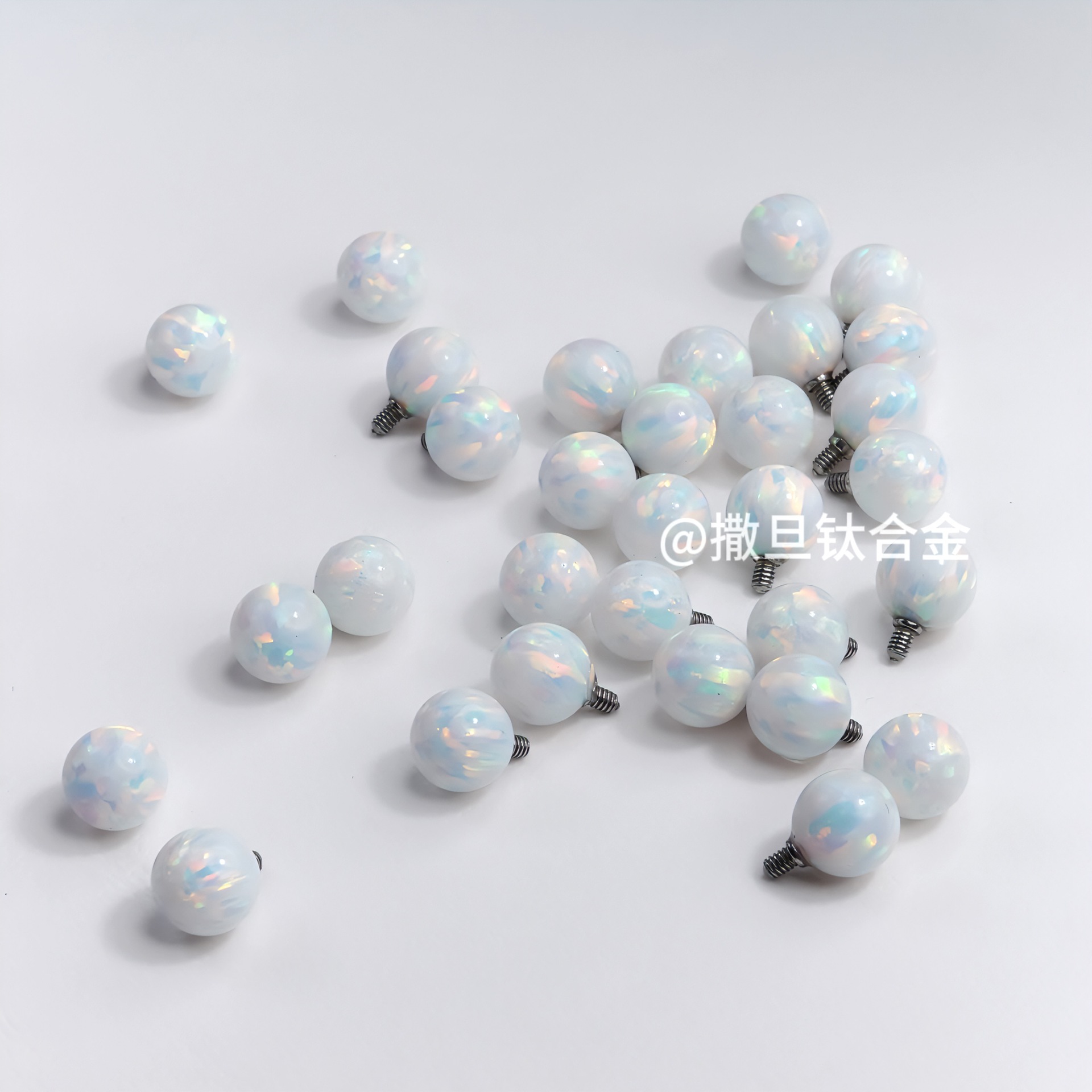 F136 Implantable Titanium Alloy Opal Tongue Barbell internally Threaded Drinkable Anodized Piercing Jewelry - Image 4