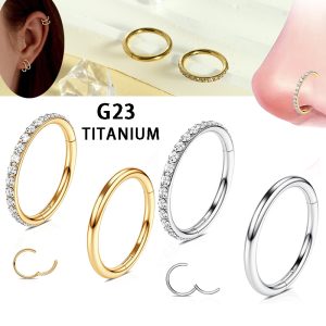 G23 Titanium Alloy F136 Nose Ring Nose Clip Piercing Jewelry Geometric Ethnic Simple