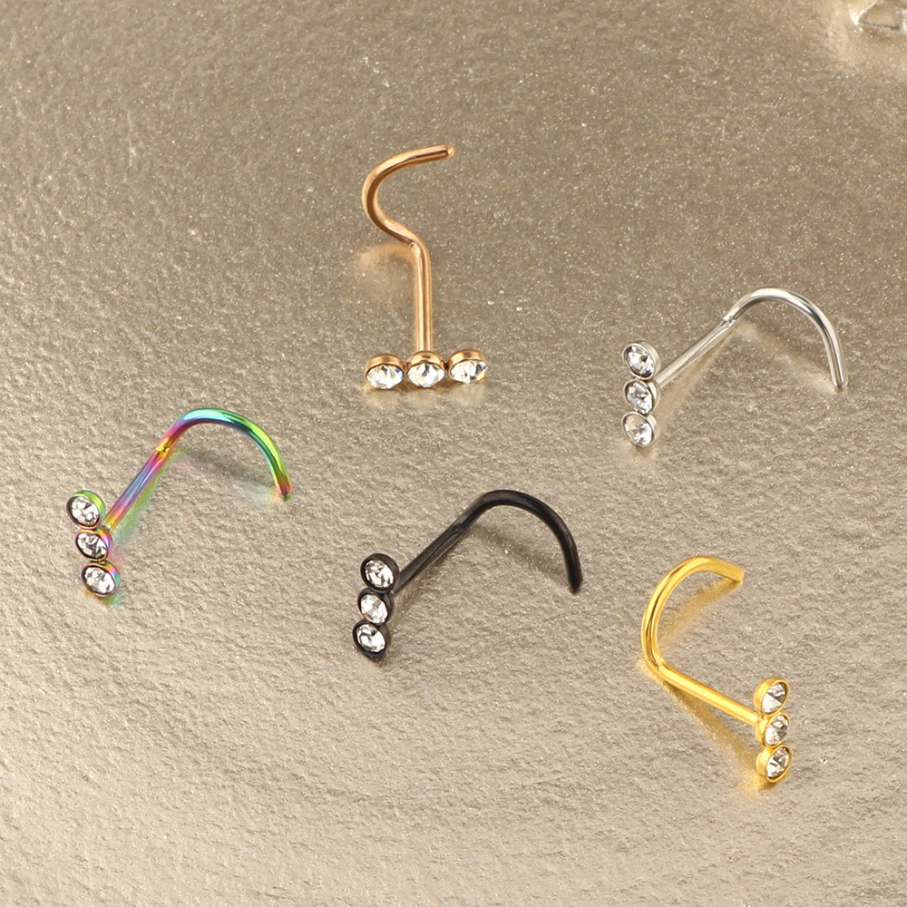 Simple Cactus Design Titanium Steel Lip Ring Lip Barbells Ear Stud Ear Lobe Nose Eyebrow Jewelry Set - Image 5