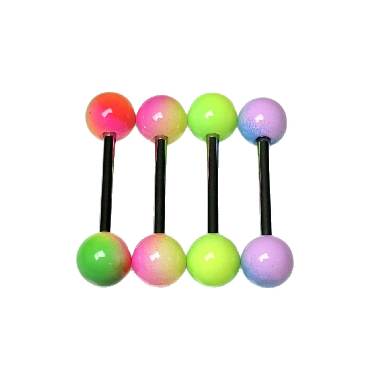 Hot Selling Colorful Acrylic Tongue Nails Double-Ended Color Matching Tongue Piercing Jewelry 316L Surgical Steel - Image 5