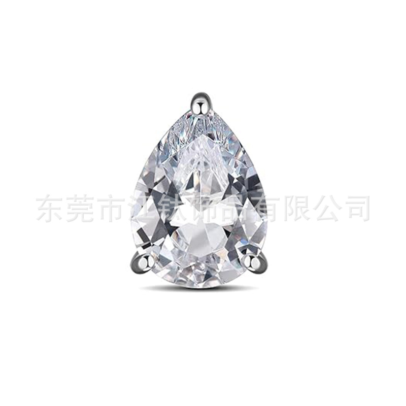 G23 Titanium Water Drop Lip Nail Claw Set with 5A Zircon ASTM F136 Titanium Alloy Body Piercing Ear Bone Nail - Image 5