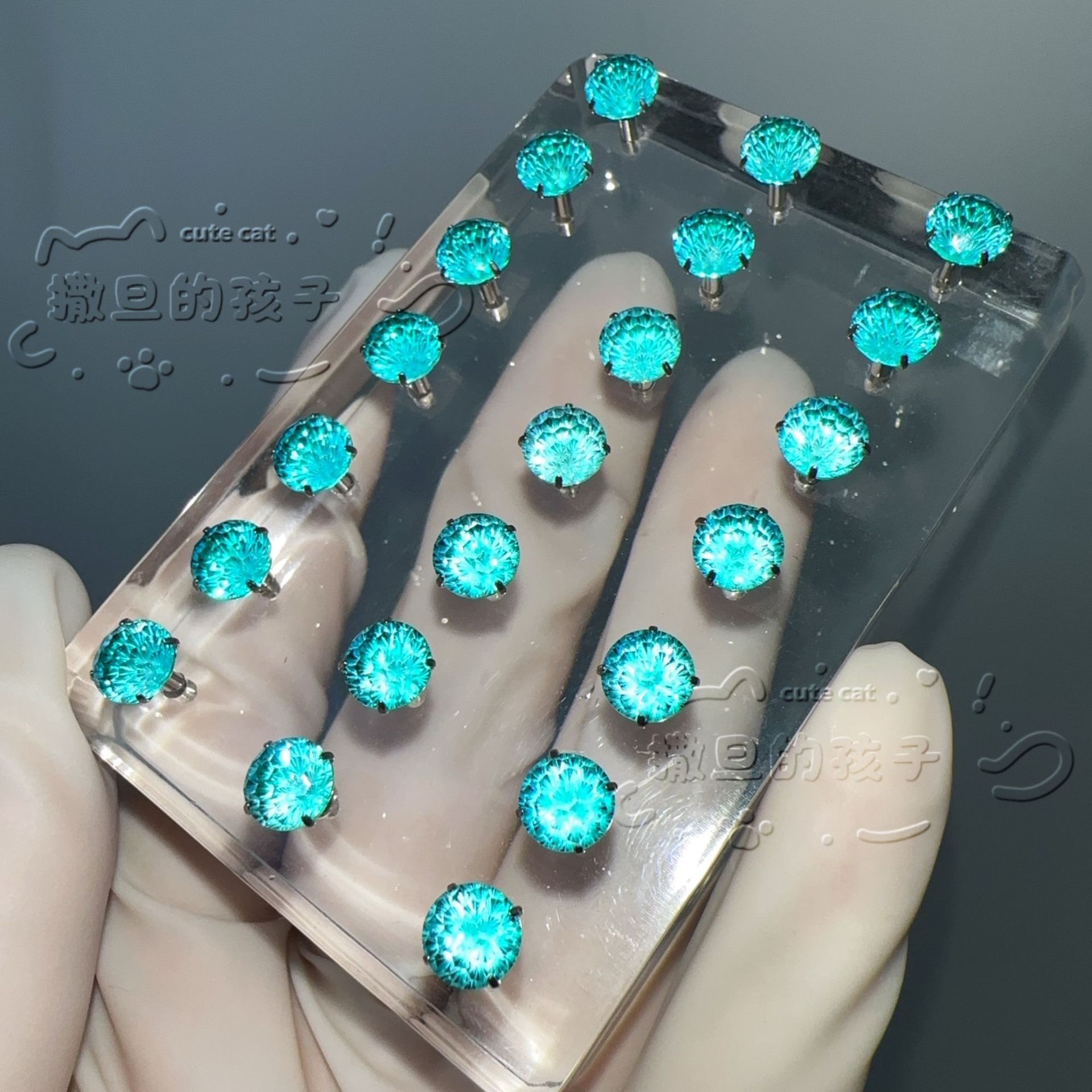 Satan's Child Hatsune Miku F136 Titanium Alloy Tongue Nail Fireworks Cut Rare Color Tongue Barbell - Image 4