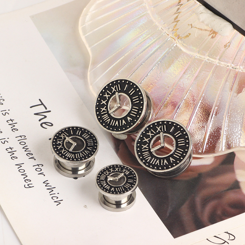 Retro I-Shaped Ear Expander Tunnels 16mm Stainless Steel Ear Piercing Jewelry - Image 5