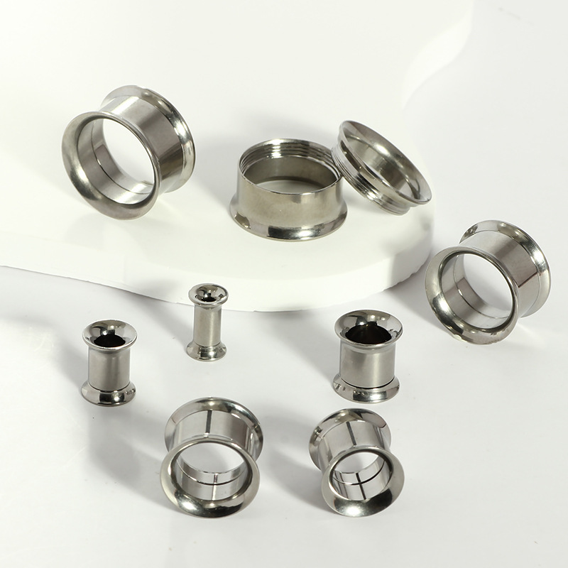 F136 Titanium Inner Thread Double Horn Ear Tunnel Vacuum Plating Punk Style Body Piercing Jewelry 16mm - Image 4