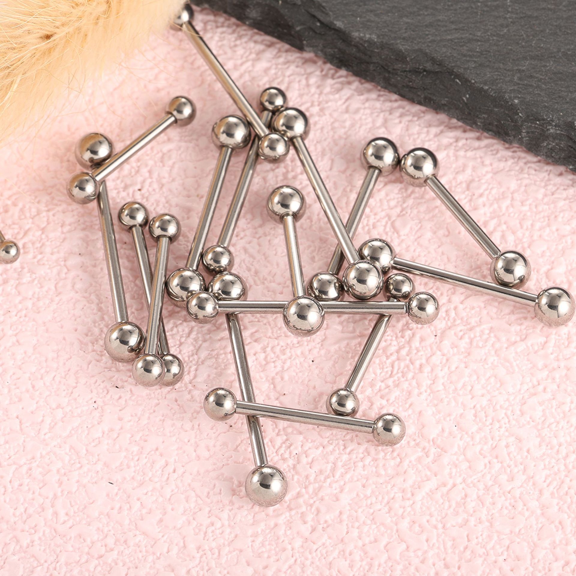 1 Piece F136 Titanium External Thread Double-Ended Ball Tongue Stud Basic Model 16g Multiple Sizes Body Piercing Jewelry - Image 5