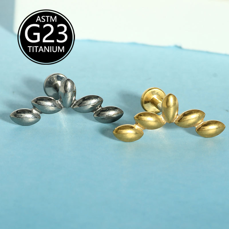 G23 Titanium Flat Back Earrings 16G Labret Studs for Ear Cartilage Lip Piercing Unisex - Image 5