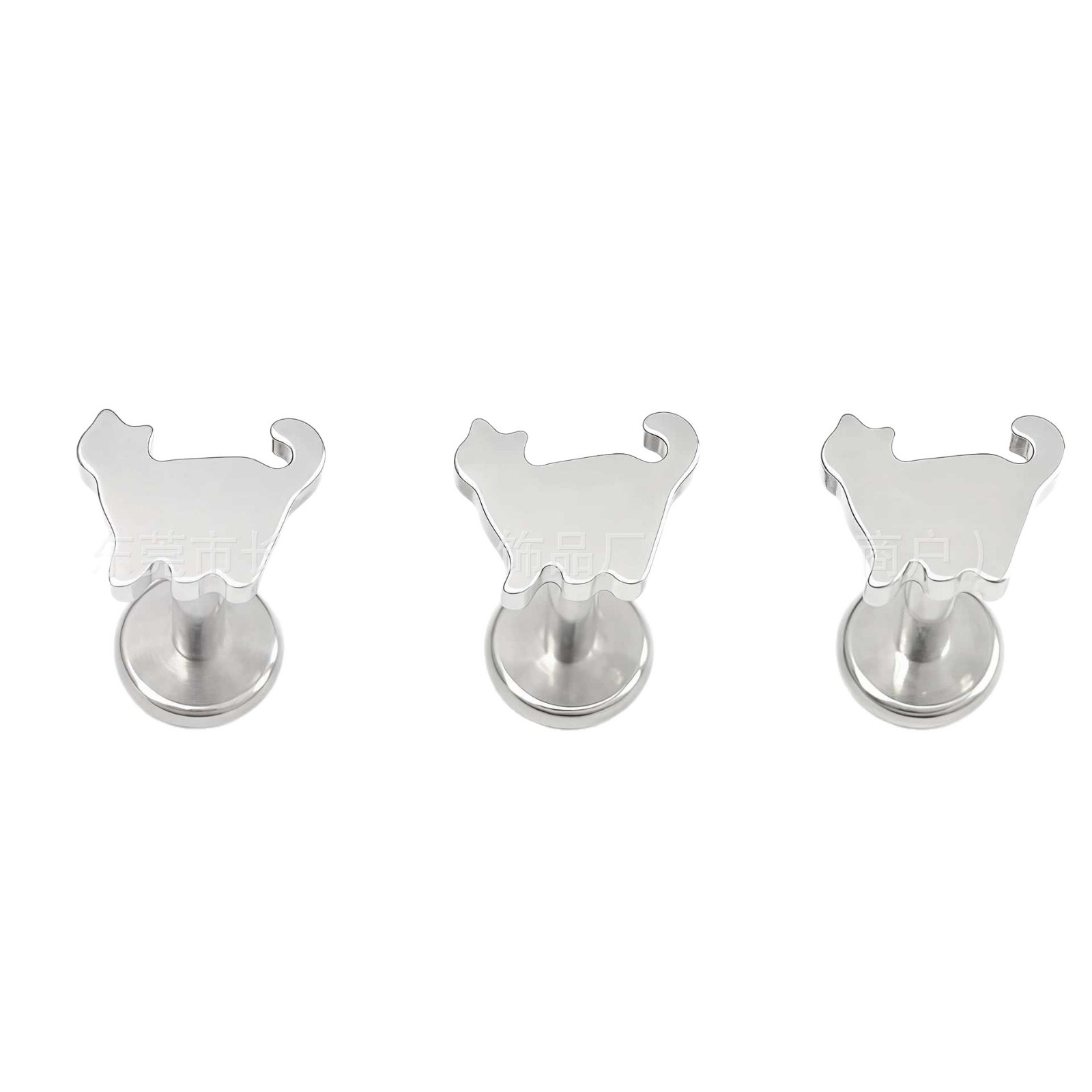 F136 Titanium Cute Chubby Cat Kitten Earrings Cat Lip Studs G23 Titanium Alloy Body Piercing Jewelry Ear Cartilage Studs - Image 5