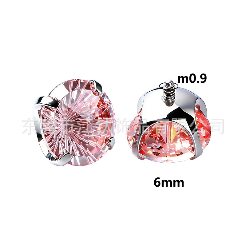 G23 Titanium Alloy Ferris Wheel Bowl Ear Stud - Internal Thread Cartilage Piercing Jewelry - Image 2