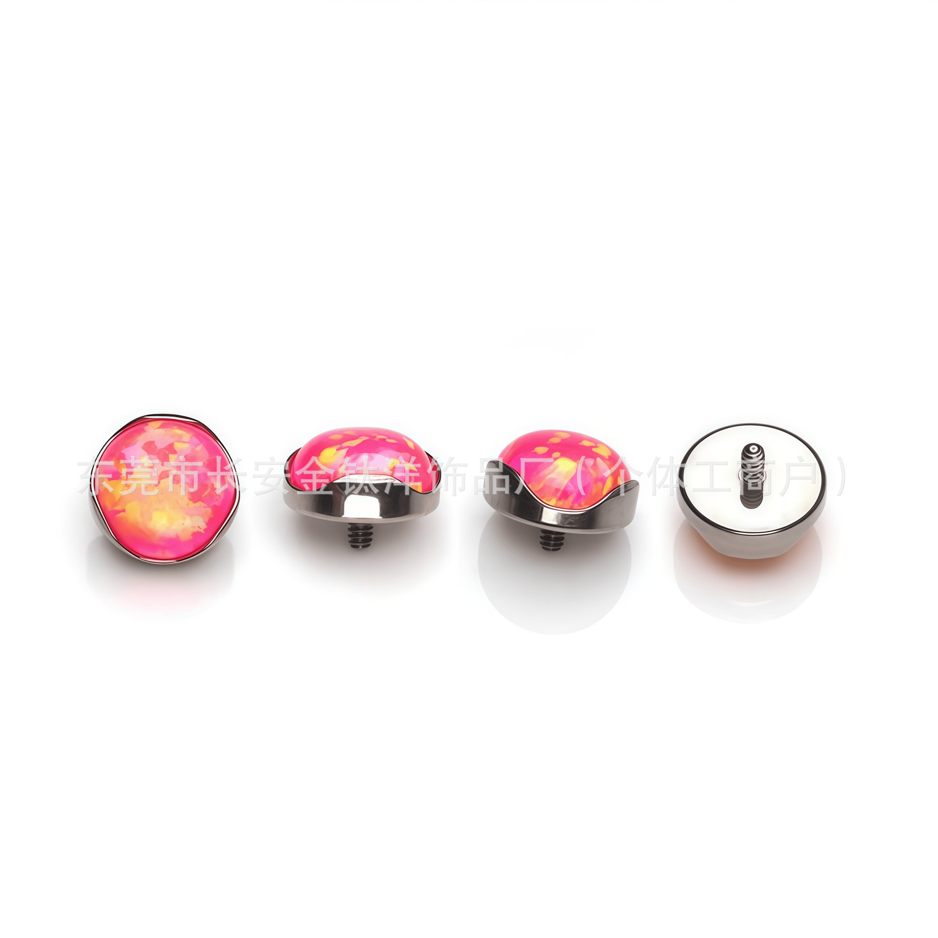 F136 Titanium Wave Edge Labret Stud for Ear, Belly, Lip, Tongue, Umbilical Piercing - G23 Piercing Jewelry - Image 2