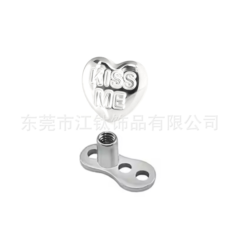 G23 Titanium Embedded Stud Earrings ASTM F136 Flat Back Labret - Polished Geometric Unisex Body Piercing Jewelry - Image 5
