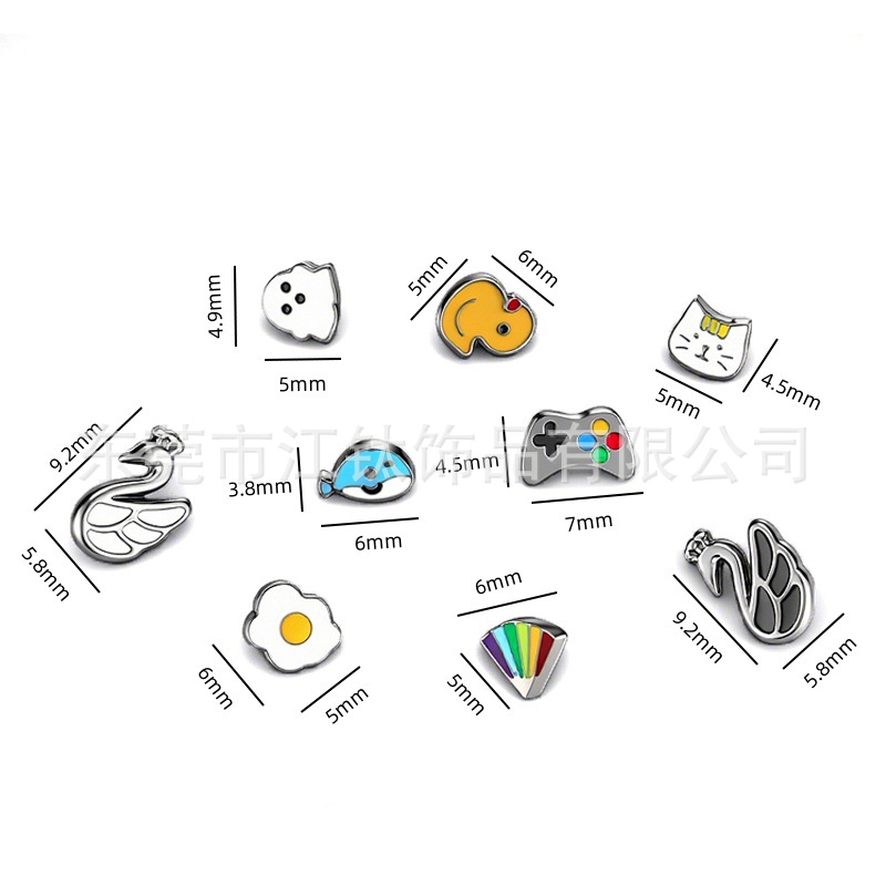 G23 Titanium Alloy Cat Poached Egg Drip Oil Cartilage Earring 1.2x10mm Body Piercing Earring - Image 2