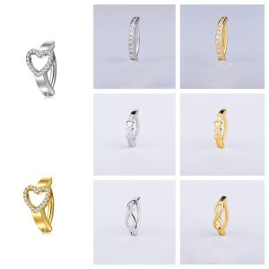 Micro-Set Zircon Half Moon Belly Button Ring Copper 2024 Summer Sexy Umbilical Jewelry