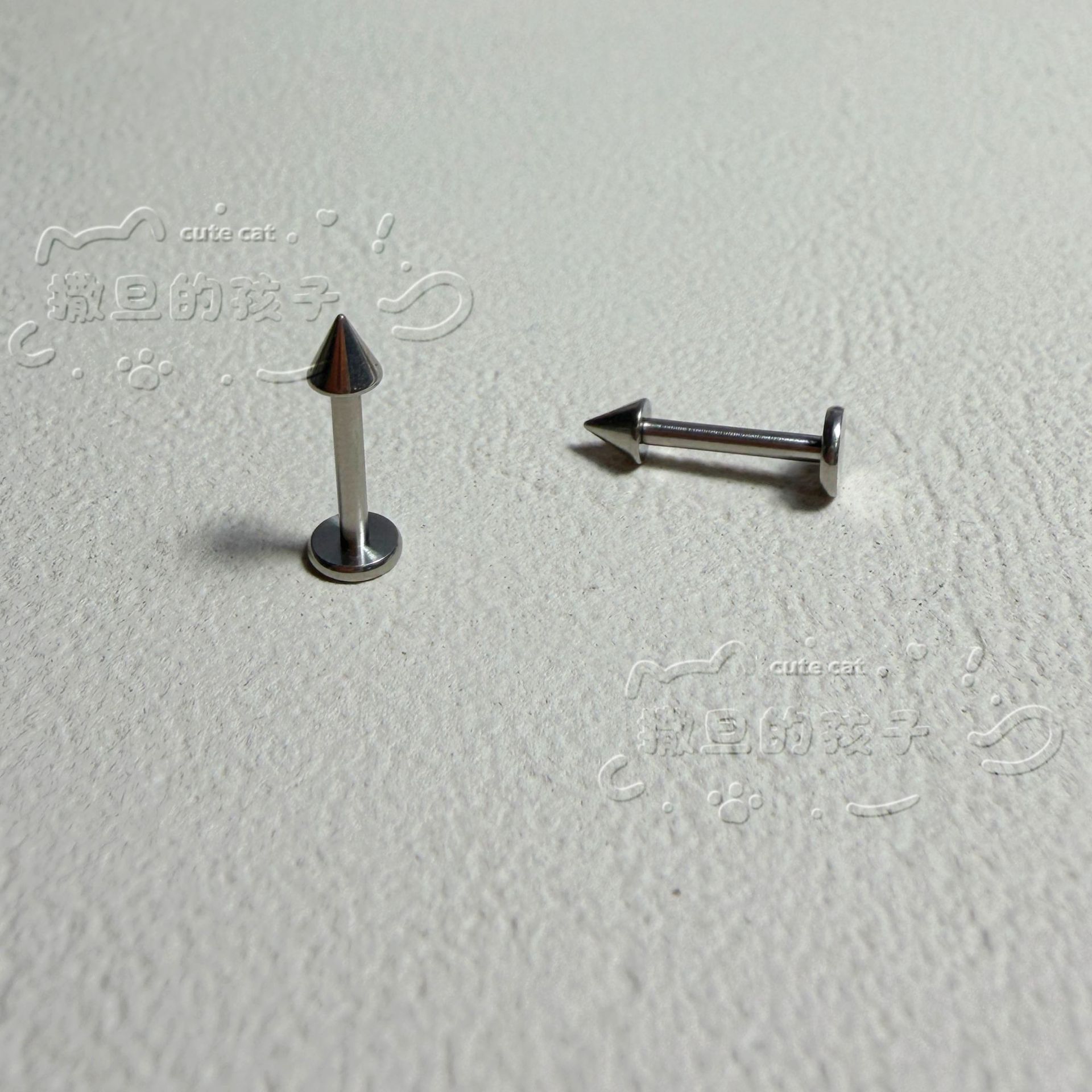 Satan's Child F136 Titanium Alloy Devil Stud Lip Piercing Replacement Basic Stud for Lip Ear Cartilage Piercing Jewelry - Image 3