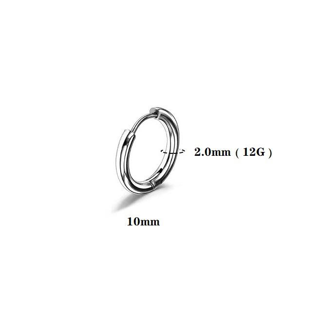 G23 Titanium Round Wire Earring Stud Fine Polished Simple Cartilage Ear Piercing Jewelry - Image 2