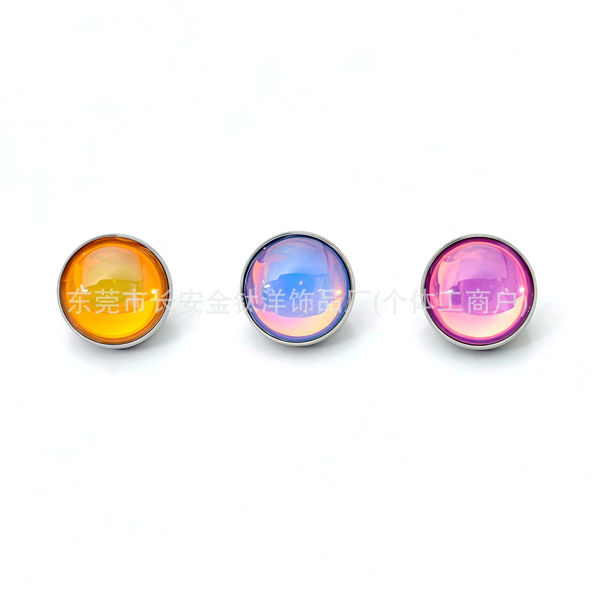 F136 Titanium Gradient Glitter Drip Oil Embedded Nail Tongue Piercing Lip Piercing Ear Piercing G23 Titanium Alloy Jewelry - Image 3