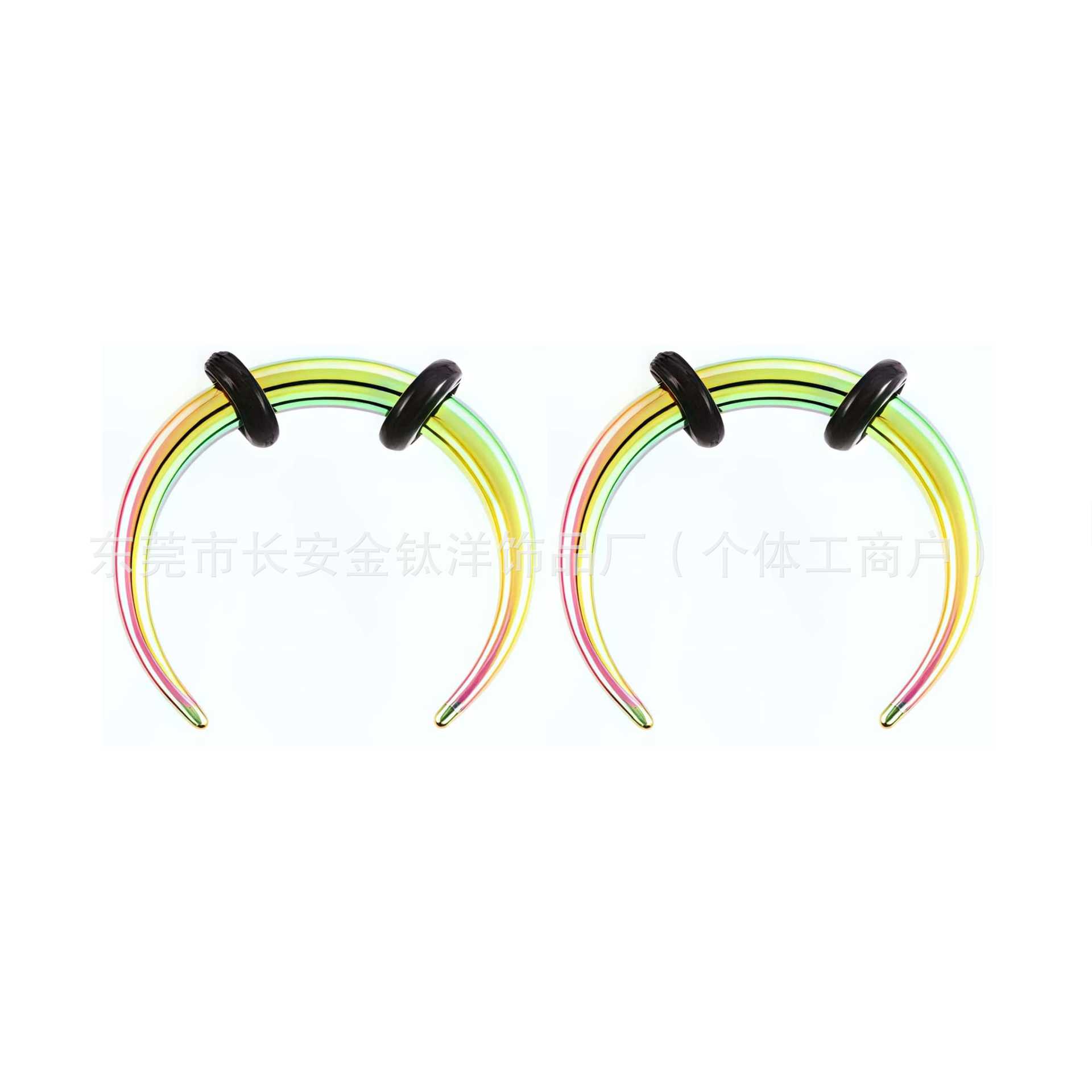 F136 Titanium C-Shaped Nose Ring Horn-Shaped Septum Ring G23 Titanium Alloy Piercing Jewelry - Image 3