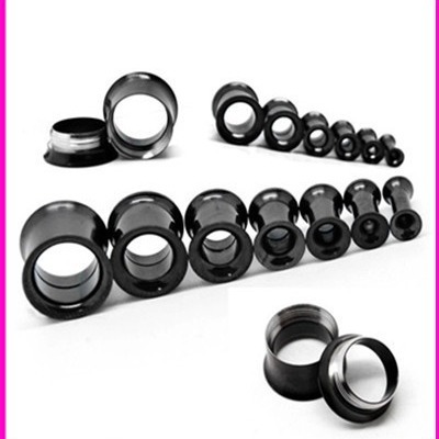 Stainless Steel Titanium Steel Horn Inner Spiral Ear Expander Piercing Jewelry Blue 20mm Cactus Design - Image 3