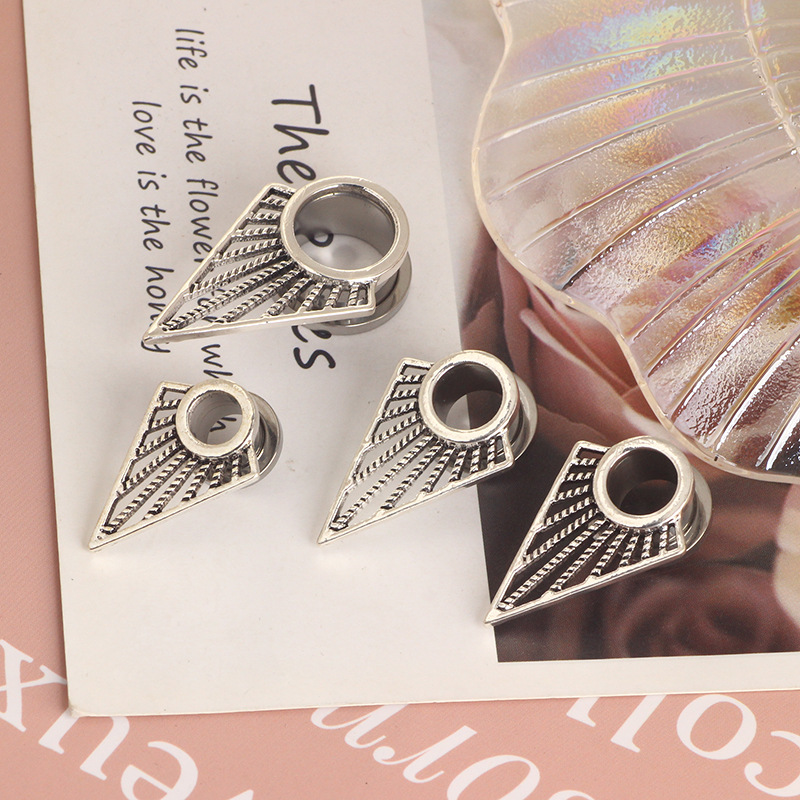 2022 New Triangle Cone Hollow Stainless Steel Auricle Ear Expander Body Piercing Jewelry - Image 5