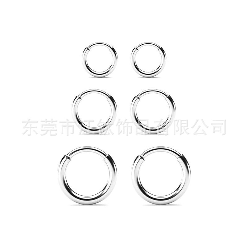 F136 Titanium Earring 16G 0.8mm Earring Nose Ring G23 Titanium Alloy Body Piercing Jewelry Earbone Earrings - Image 2