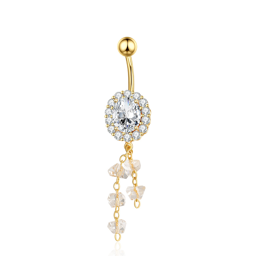 Butterfly Tassel Zircon Belly Button Ring Navel Piercing Jewelry for Women Wholesale - Image 5