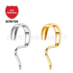 G23 Titanium Gold Lip Stud Labret Flat Back Lip Piercing Jewelry