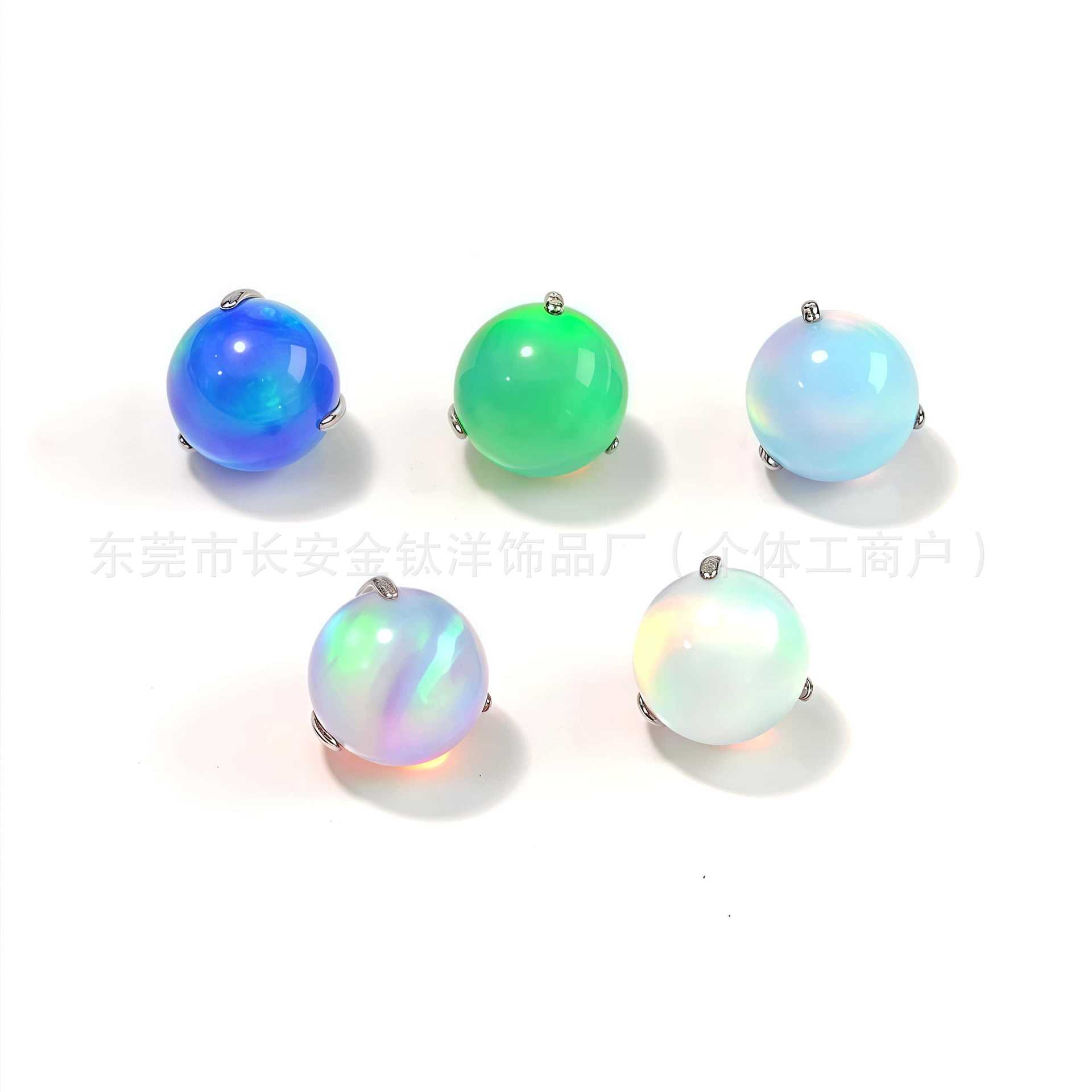 F136 Titanium Three-Claw Nebula Opal Lip Nail Tongue Nail Ear Piercing Jewelry - Image 5