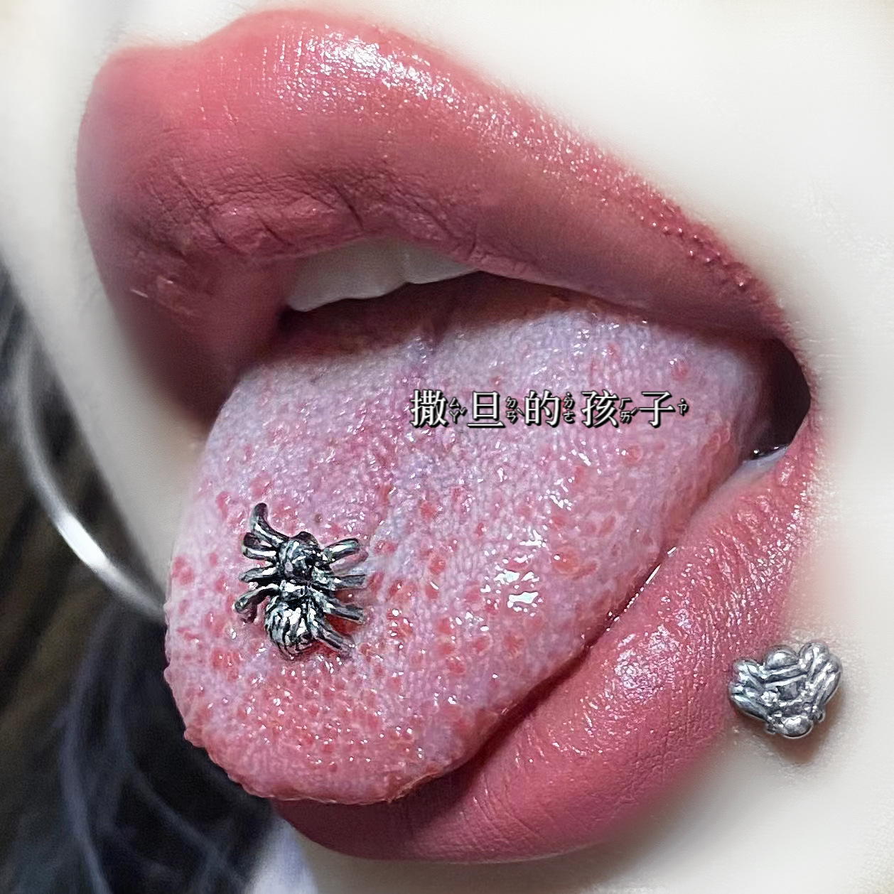 Hot Girl Tongue Barbell 316L Surgical Steel External Thread Tongue Ring Body Piercing Jewelry - Image 2