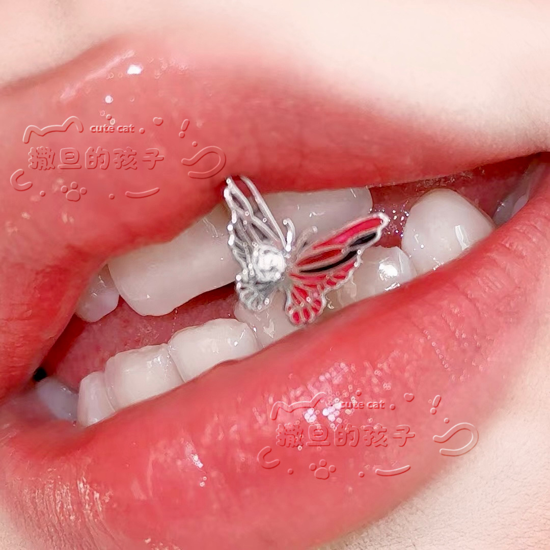 Satan's Child Butterfly Full Series Tongue Barbell - 12mm Length 1.6mm Thick 316L Surgical Steel Tongue Ring for Piercing - Image 4