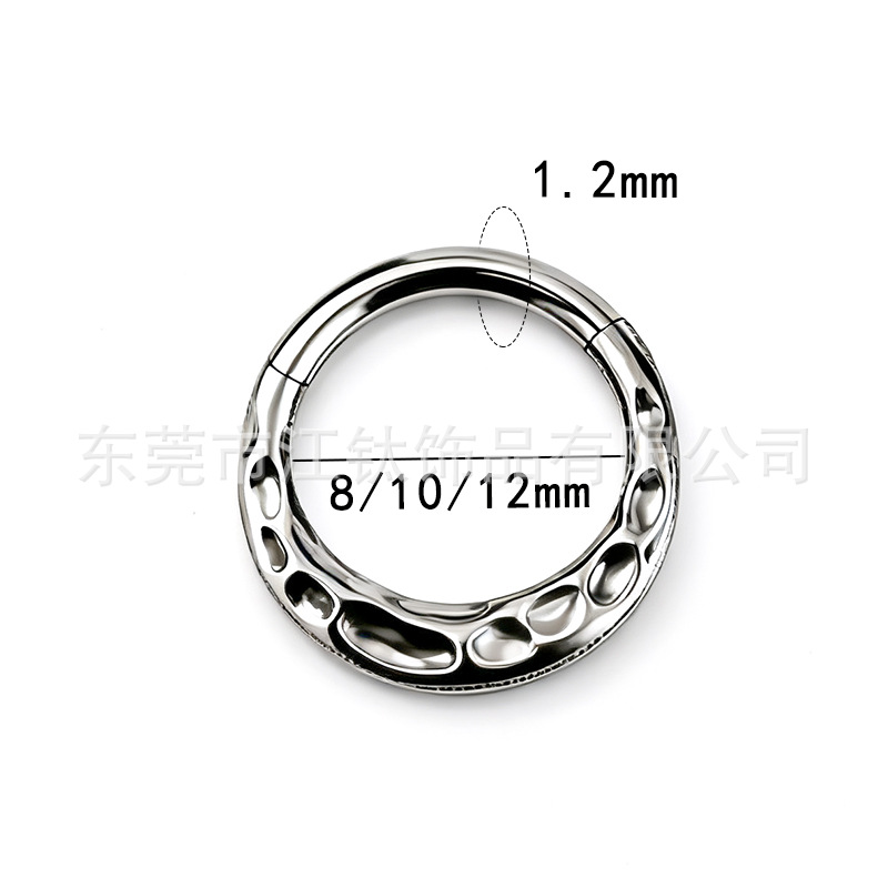 F136 Titanium Seamless Nose Ring Water Drop 3D Oil Pressure G23 Titanium Alloy Body Piercing Jewelry Earrings - Image 2