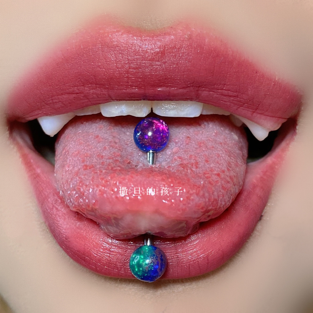 Acrylic Replacement Tongue Nail 14G External Thread Tongue Piercing Jewelry for Hot Girls - Image 2