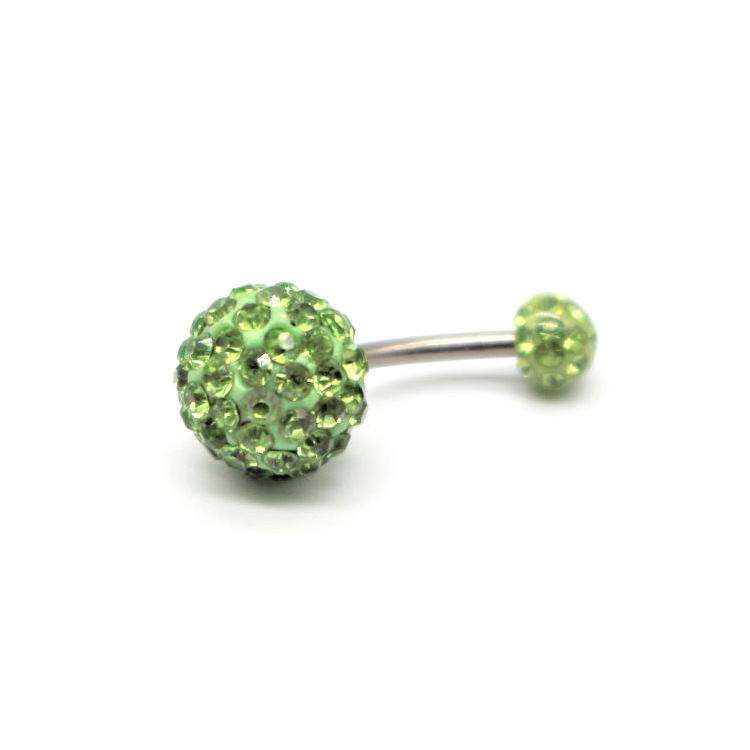 G23 Titanium Alloy Curved Barbell Double-Ended Soft Clay Earring Mud Drill Navel Ring Body Piercing Jewelry Handmade - Image 4