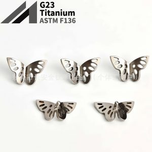 F136 Titanium Hollow Butterfly Ear Nail Hollow Ear Bone Nail Lip Nail G23 Titanium Alloy Body Piercing Jewelry