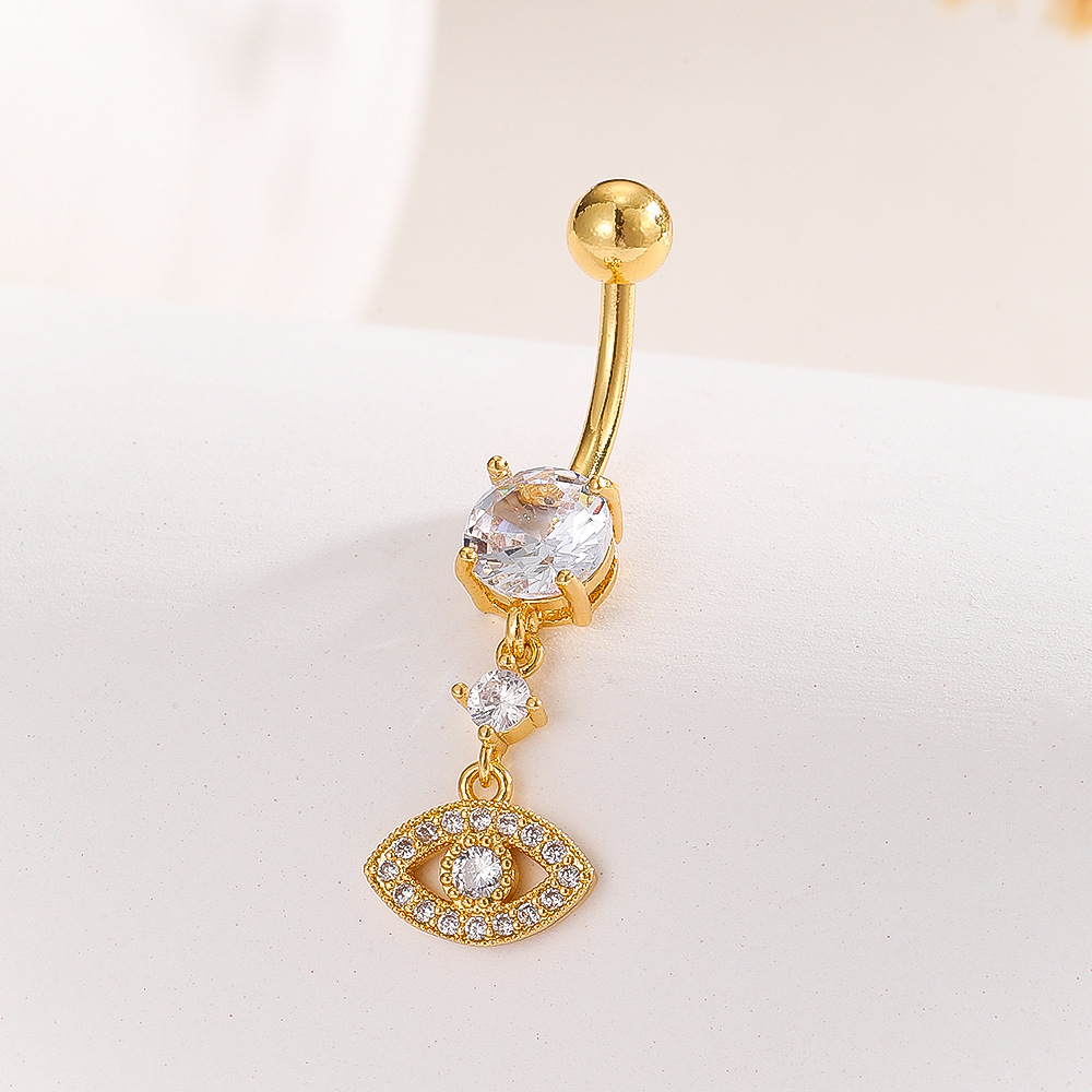 New Bow Zircon Navel Ring Belly Button Piercing Jewelry Online Wholesale Gold Copper - Image 4