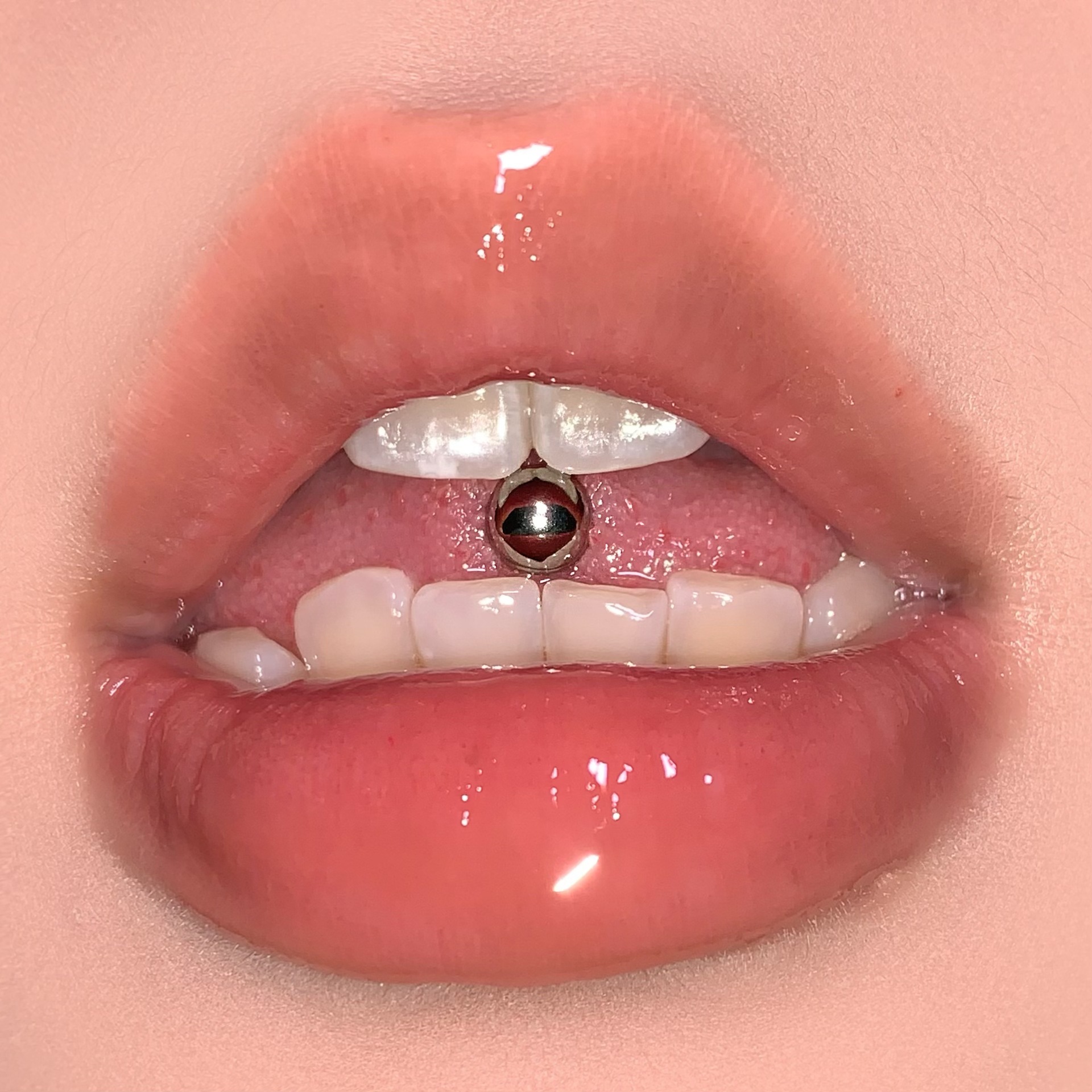 316L Titanium Ball Tongue Barbell Externally Threaded Tongue Piercing Jewelry for Men Women - Image 2
