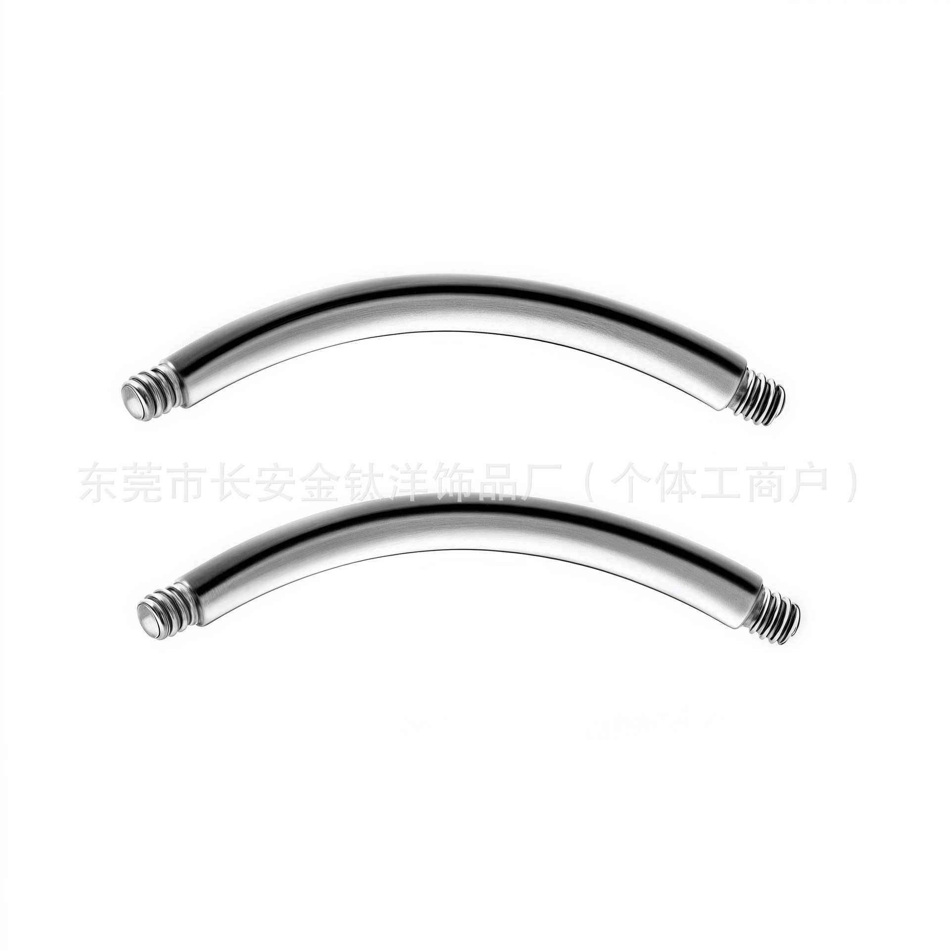 G23 Titanium Double External Thread Curved Barbell Eyebrow Nail Lip Nail Ear Bone Nail Piercing Jewelry - Image 4