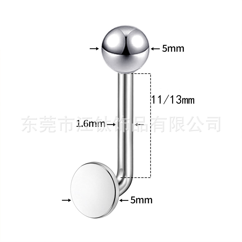 G23 Titanium Anodized Gold Circular Barbell 1.6mm x 13mm/5mm Ring L Rod Body Piercing Jewelry - Image 2