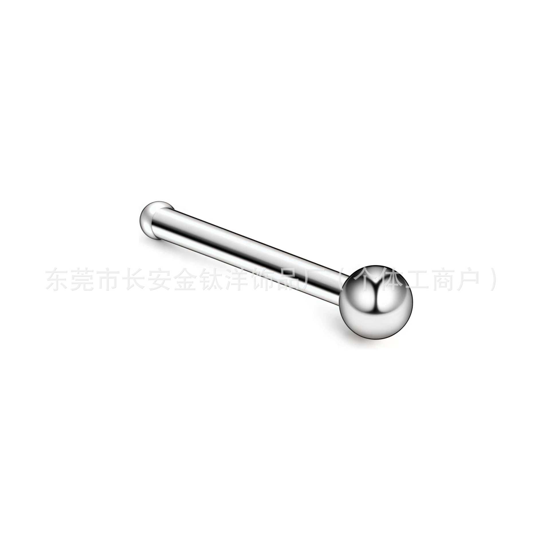 G23 Titanium Ball Nose Stud - Nose Ring Septum Circular Barbell Body Piercing Jewelry Wholesale - Image 3