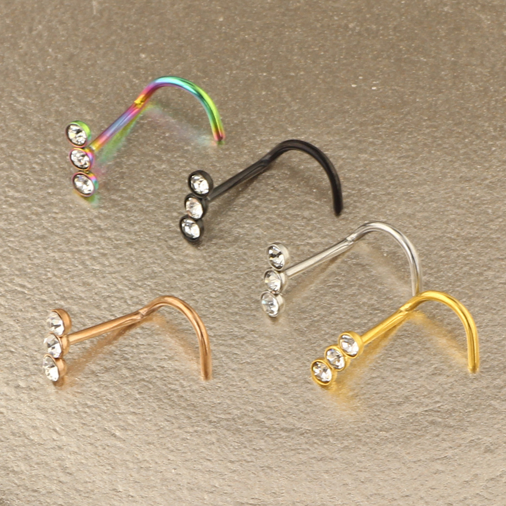 Simple Cactus Design Titanium Steel Lip Ring Lip Barbells Ear Stud Ear Lobe Nose Eyebrow Jewelry Set - Image 3