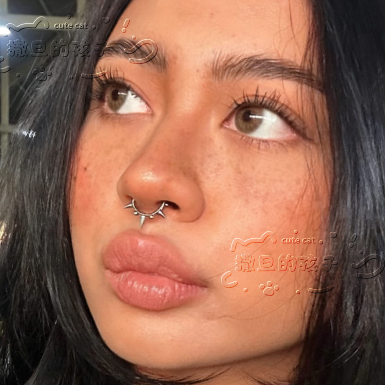 Satan's Children Pointed Cone Septum Ring Nose Stud Lip Ring Ear Cartilage Hoop 316L Surgical Steel Piercing Jewelry - Image 4