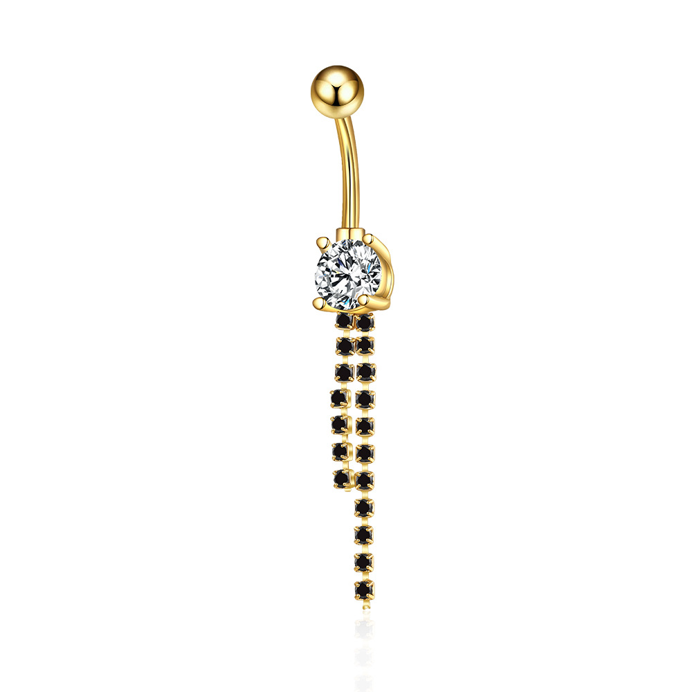 Butterfly Tassel Zircon Belly Button Ring Navel Piercing Jewelry for Women Wholesale - Image 2