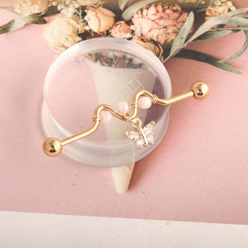 2022 Cross Love Ear Long Rod Earrings Piercing Jewelry Industrial Long Ear Rod Ear Bone Nails - Image 3
